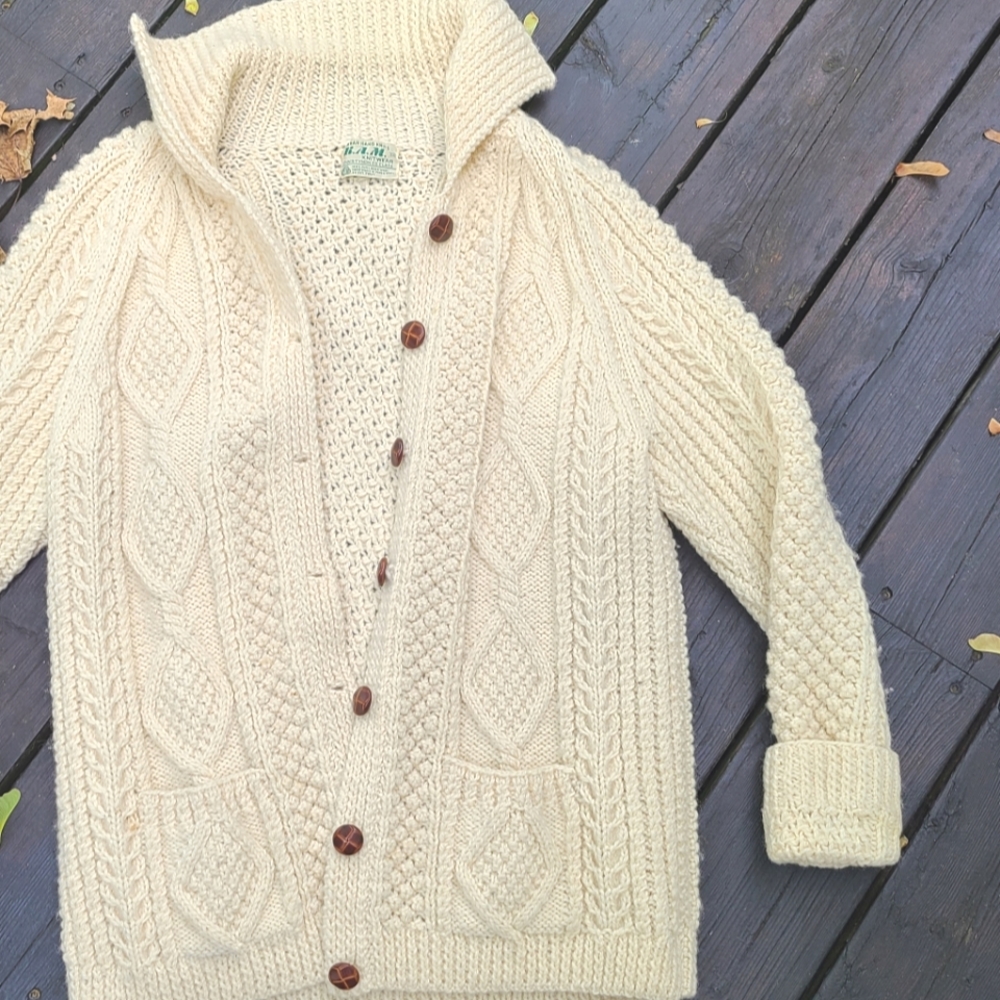 Vintage Aran Knit Cardigan - Picture 3 of 8